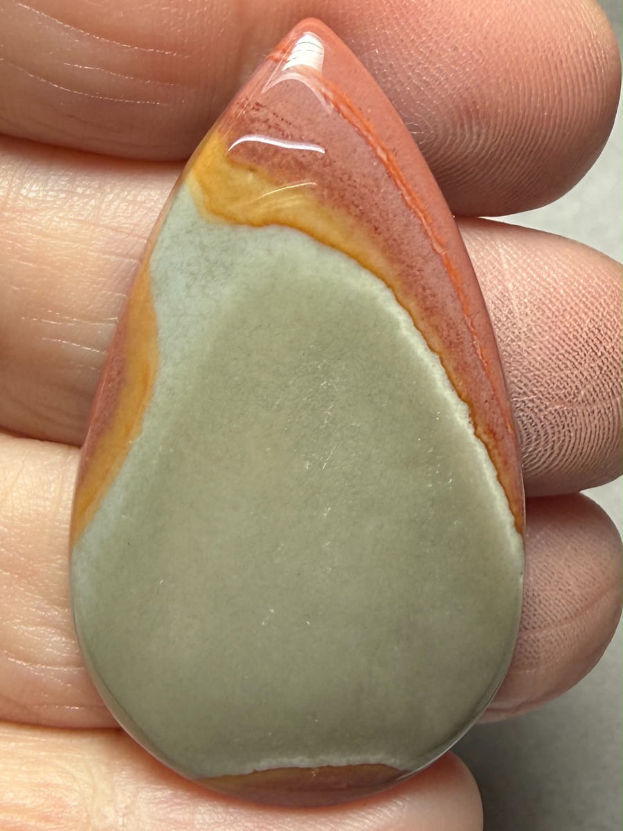 Teardrop 44x26mm Polychrome Jasper Cabochon 67