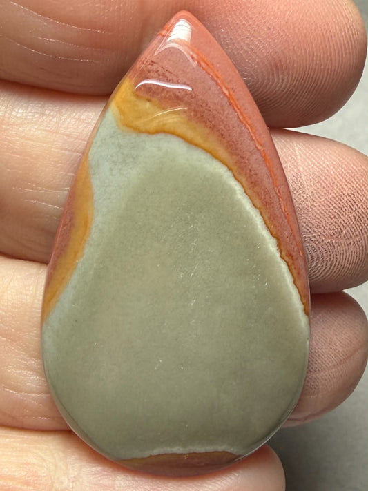 Teardrop 44x26mm Polychrome Jasper Cabochon 67