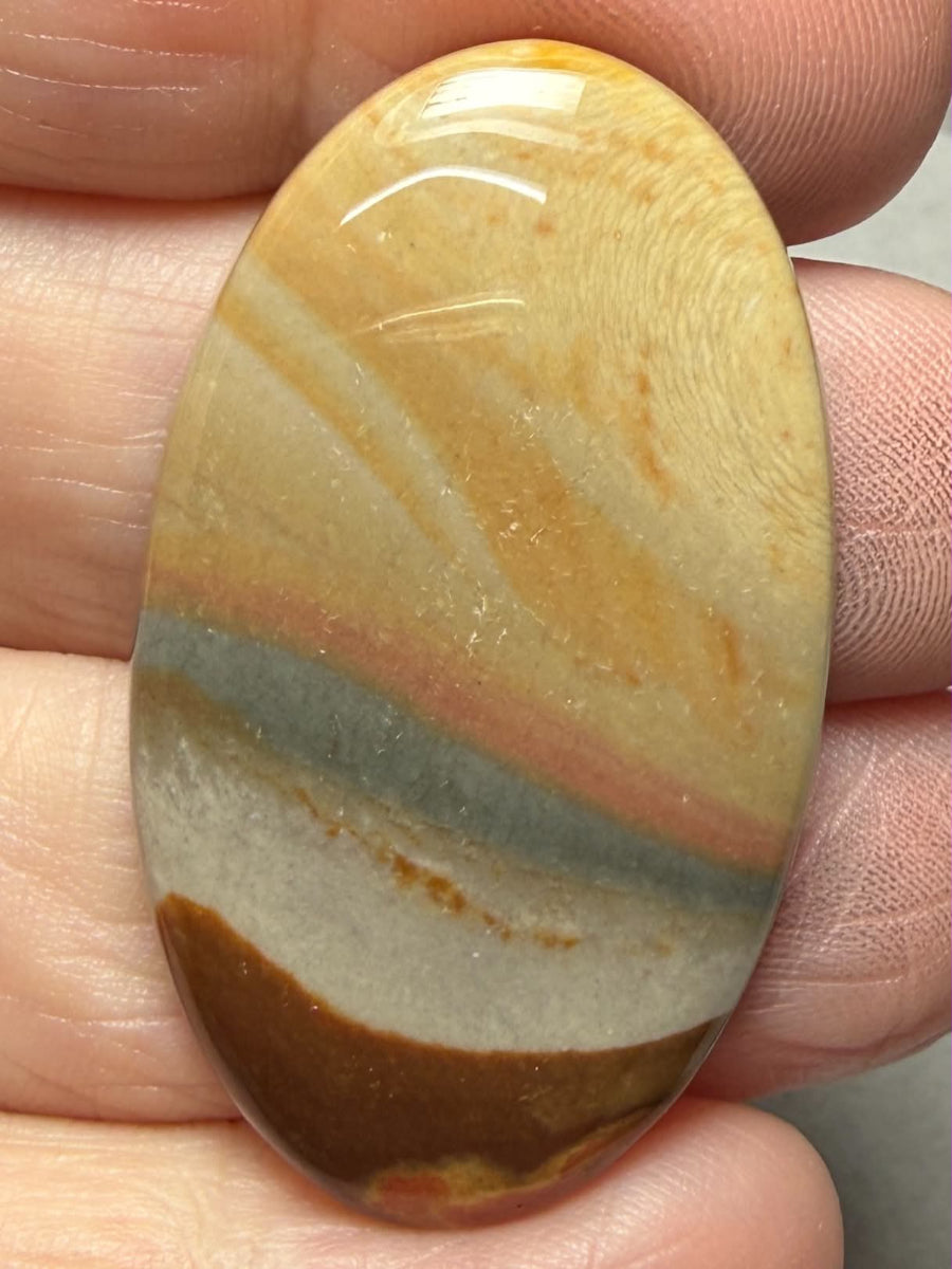 Oval 41x24mm Polychrome Jasper Cabochon 75