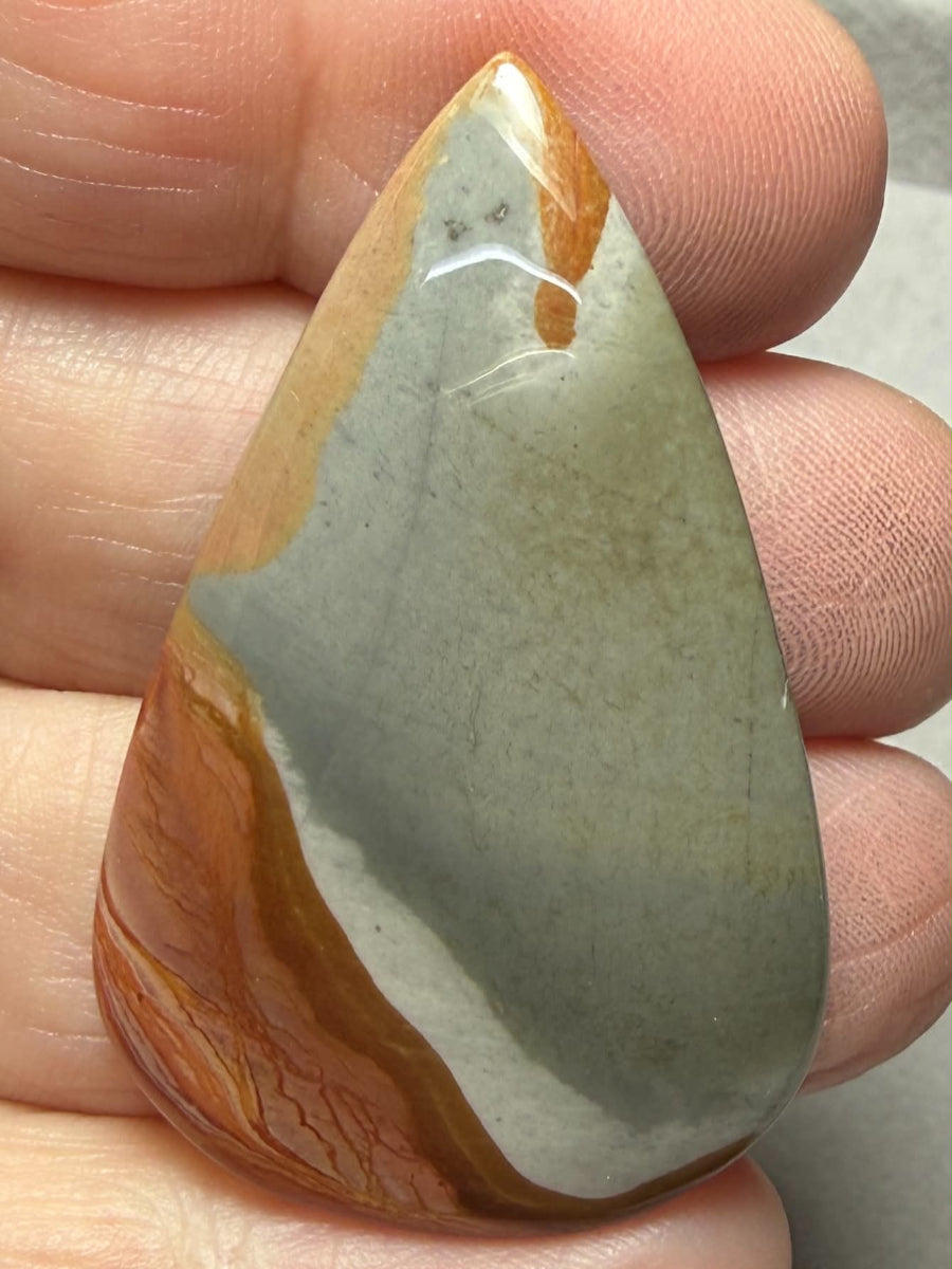 Teardrop 43x27mm Polychrome Jasper Cabochon 77