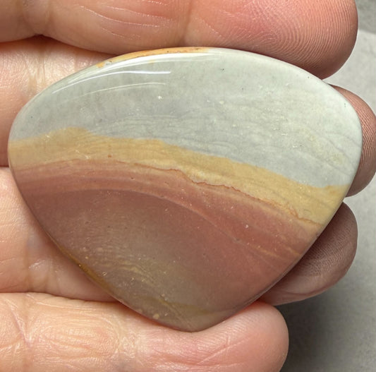 Teardrop 36x45mm Polychrome Jasper Cabochon 83