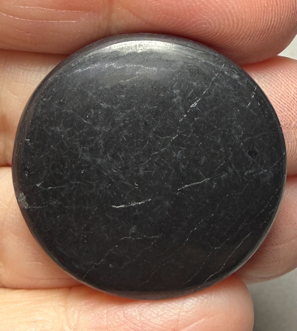 Round 31x31mm Shungite Cabochon 35