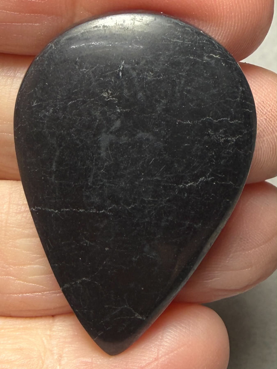 Teardrop 40x27mm Shungite Cabochon 37