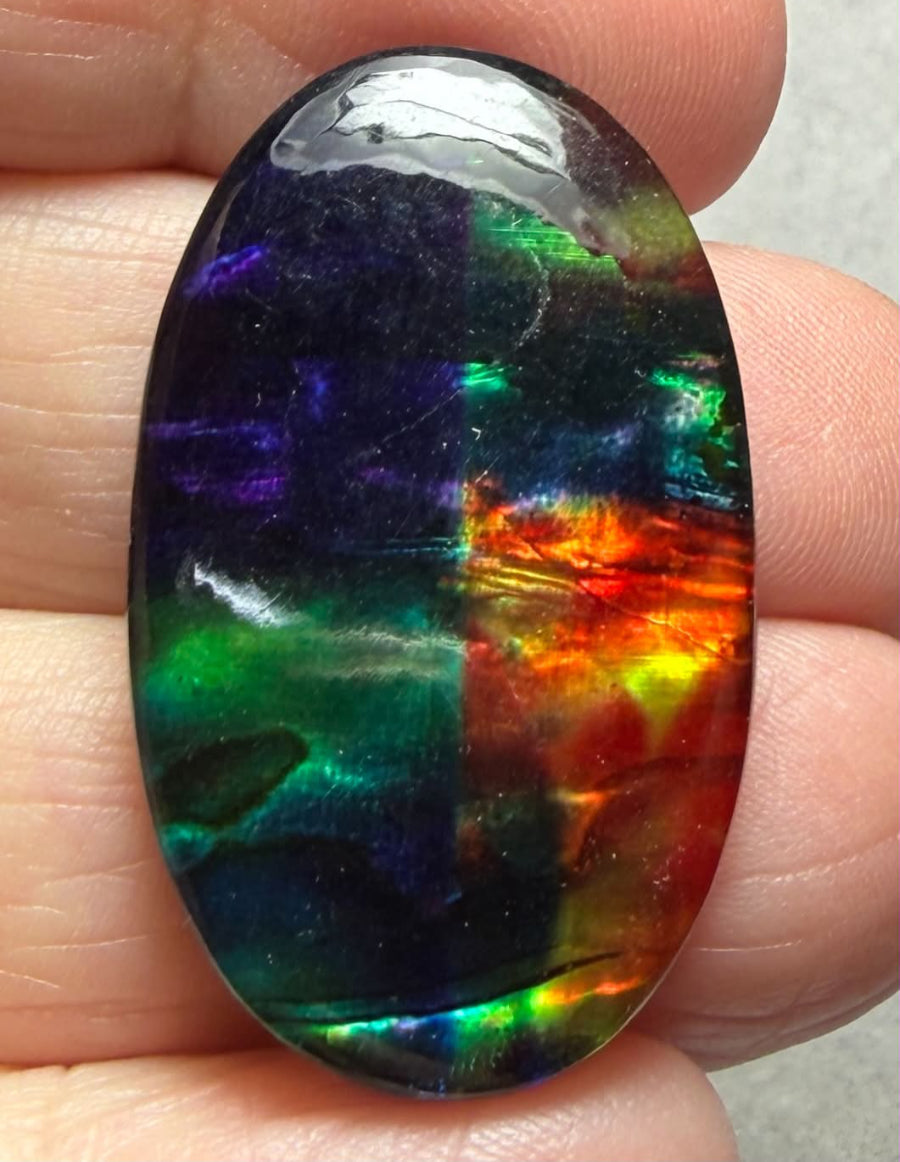 Oval 35x21mm Dichroic Glass Cabochon 34