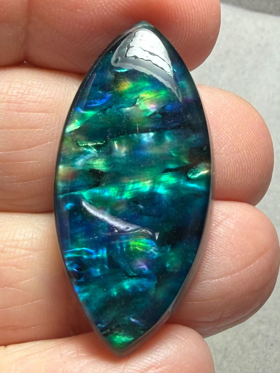 Marquise 37x18mm Dichroic Glass Cabochon 49