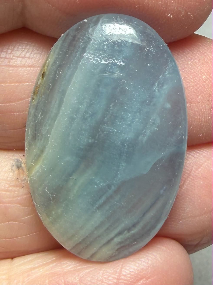 Oval 30x19mm Lemurian Aquatine Calcite Cabochon 32