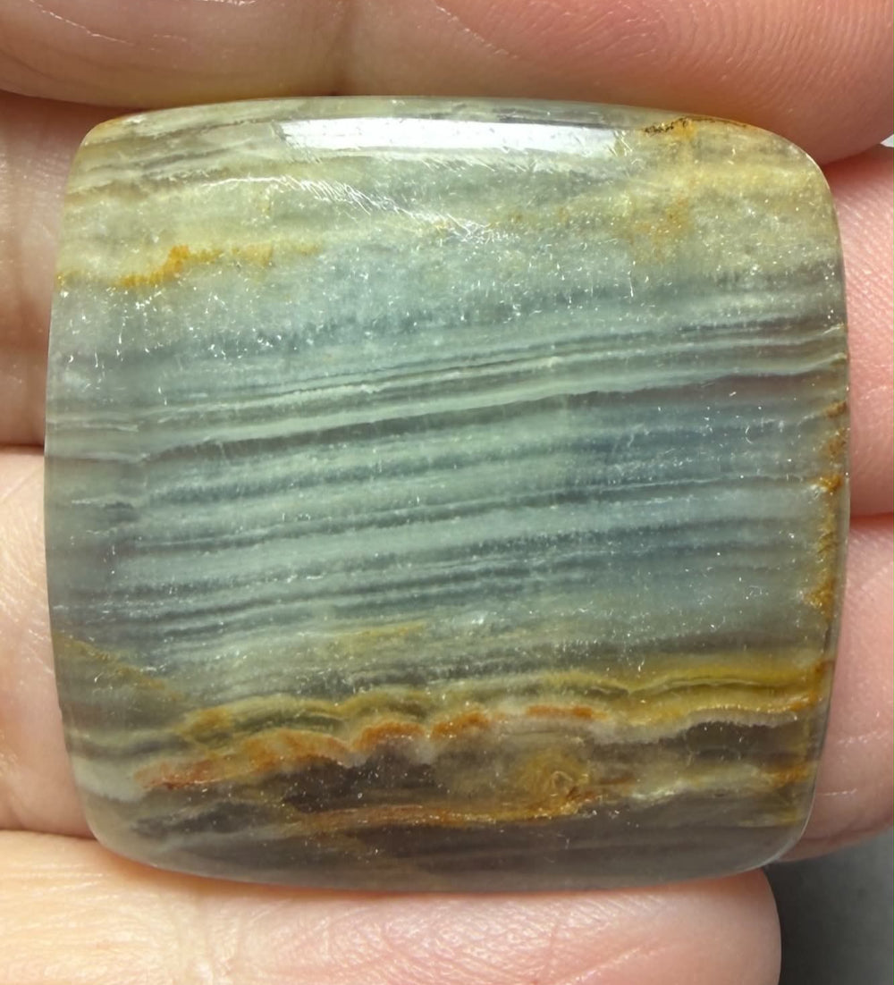 Square 29x29mm Lemurian Aquatine Calcite Cabochon 39