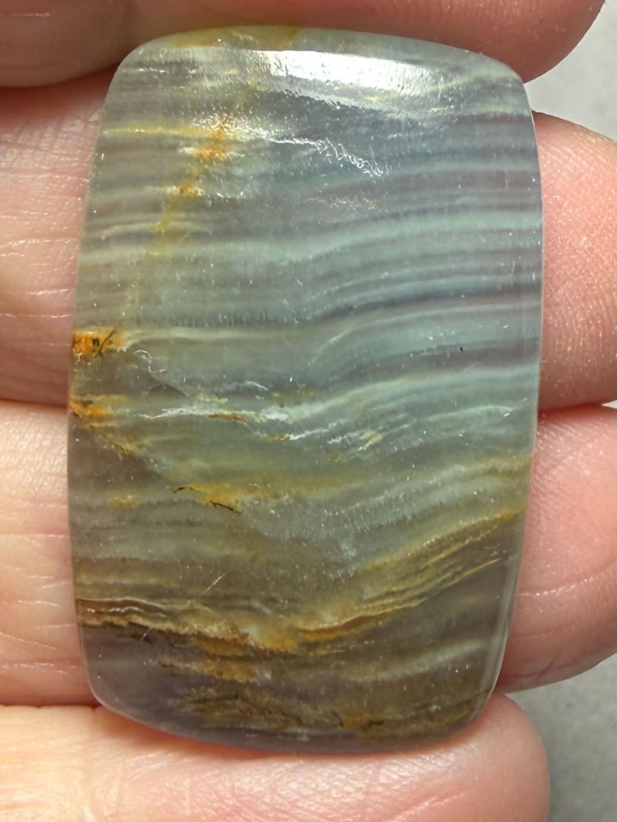 Rectangle 34x22mm Lemurian Aquatine Calcite Cabochon 50