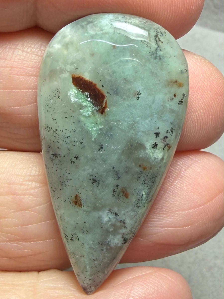 Teardrop 39x21mm Aqua Chalcedony Cabochon 31
