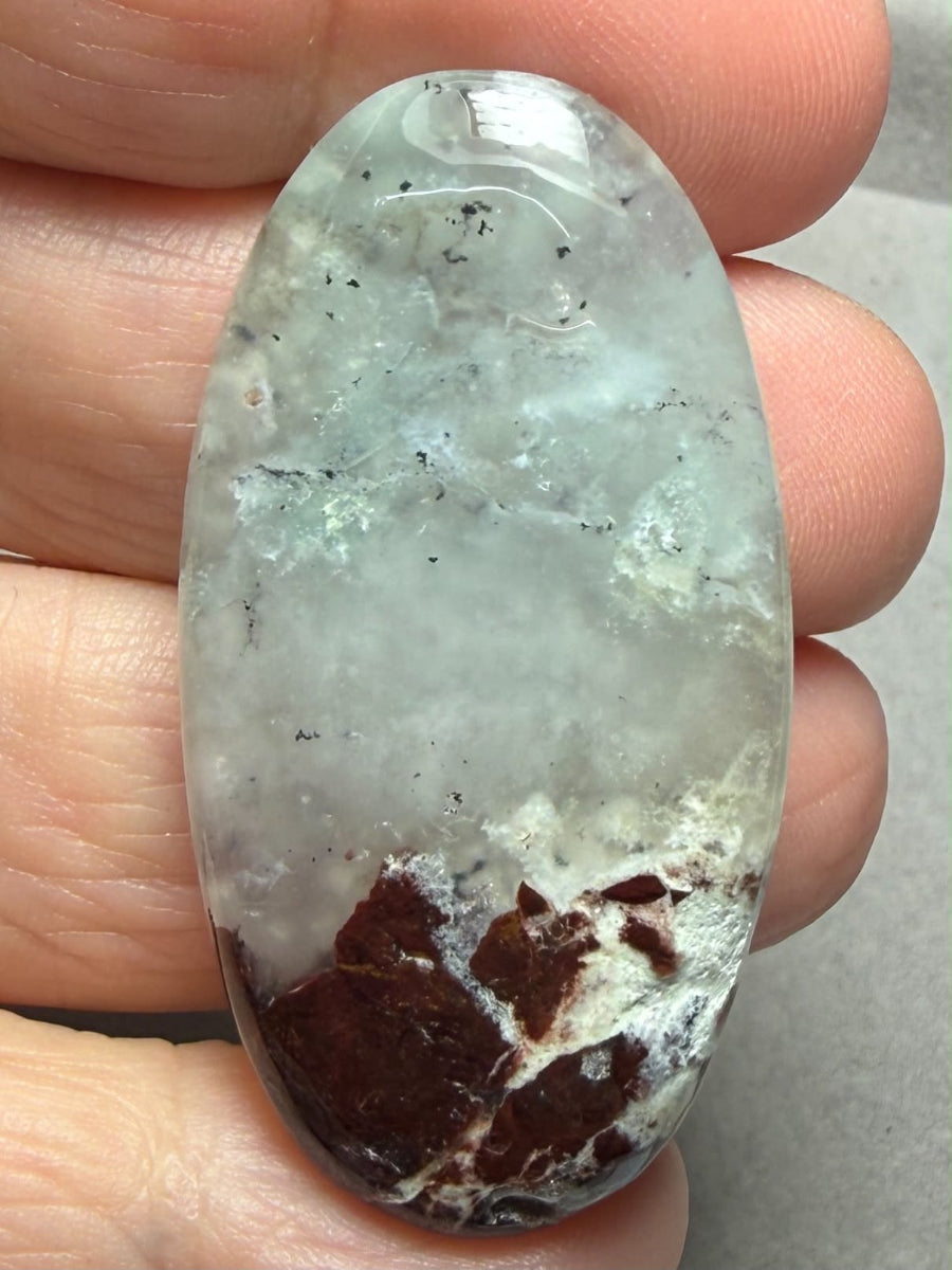 Oval 46x24mm Aqua Chalcedony Cabochon 34