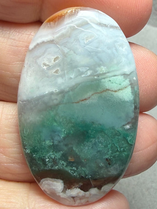 Oval 42x25mm Aqua Chalcedony Cabochon 39