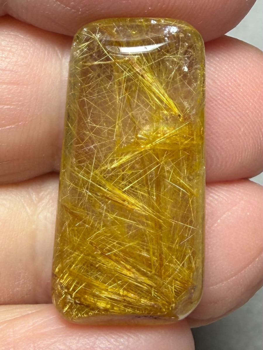 Freeform 27x13mm Rutilated Quartz Cabochon 53