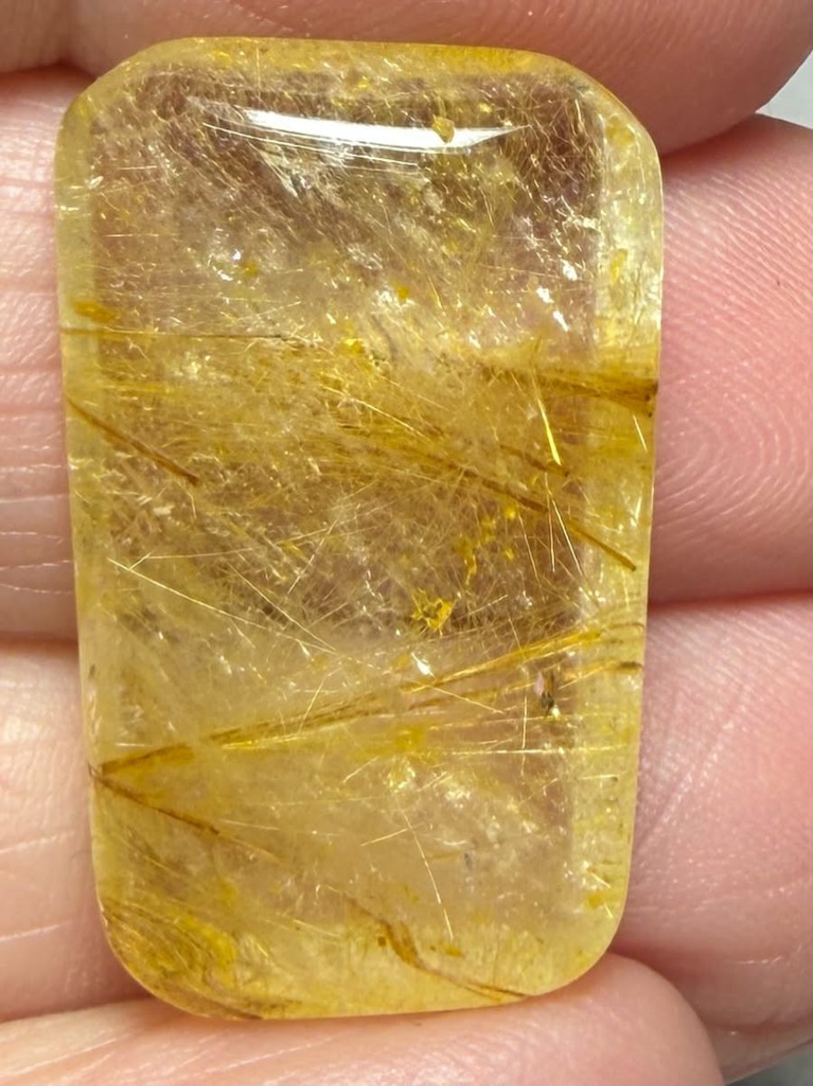 Freeform 27x17mm Rutilated Quartz Cabochon 57