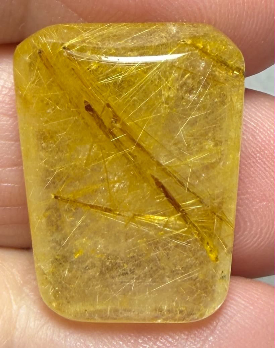 Freeform 23x18mm Rutilated Quartz Cabochon 64