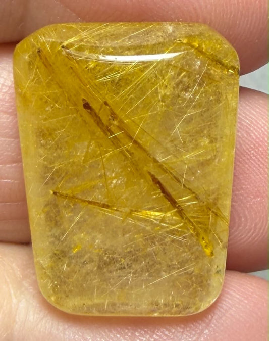 Freeform 23x18mm Rutilated Quartz Cabochon 64