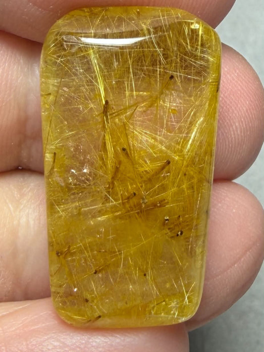Freeform 27x15mm Rutilated Quartz Cabochon 65