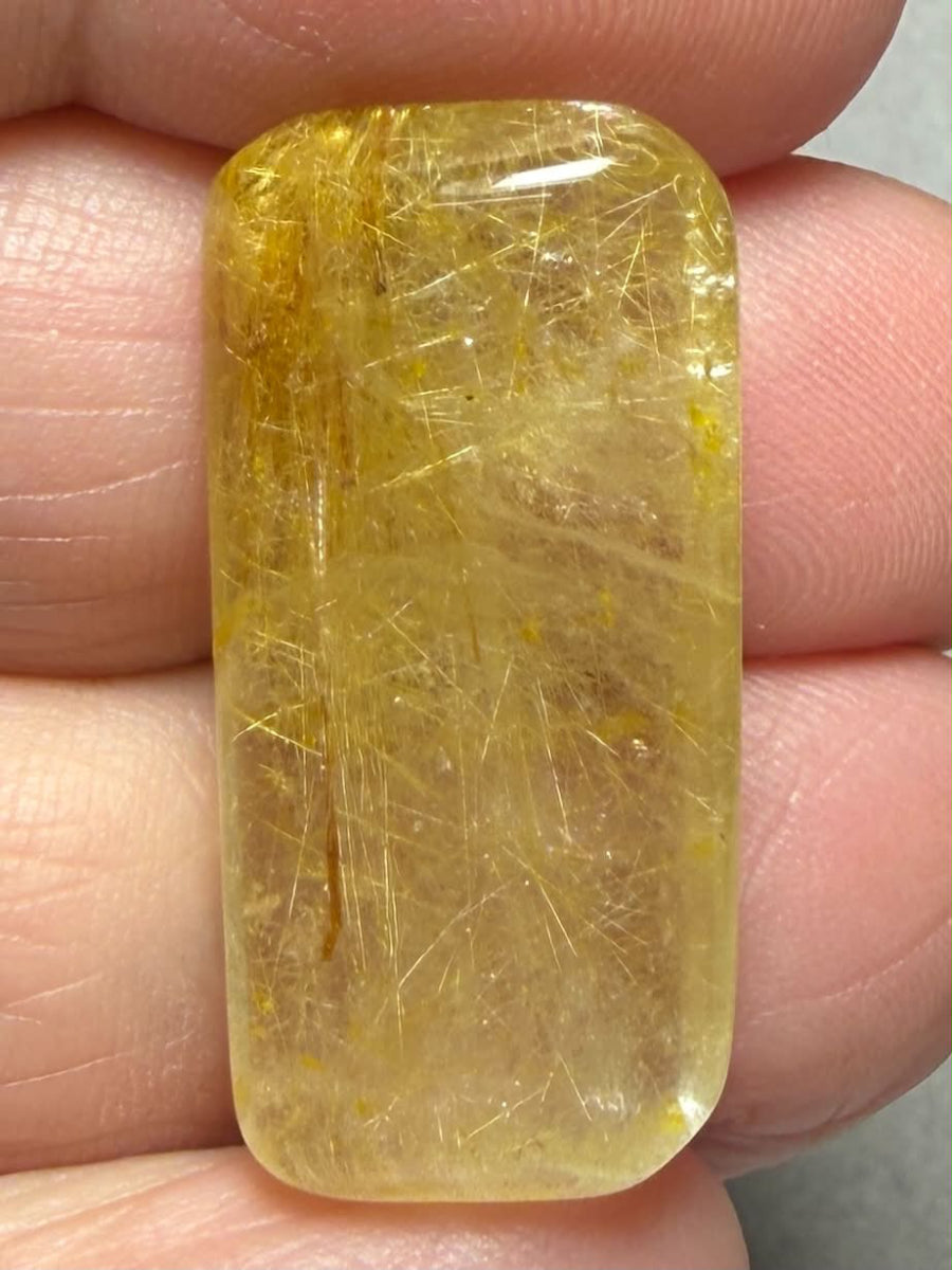 Freeform 29x14mm Rutilated Quartz Cabochon 67