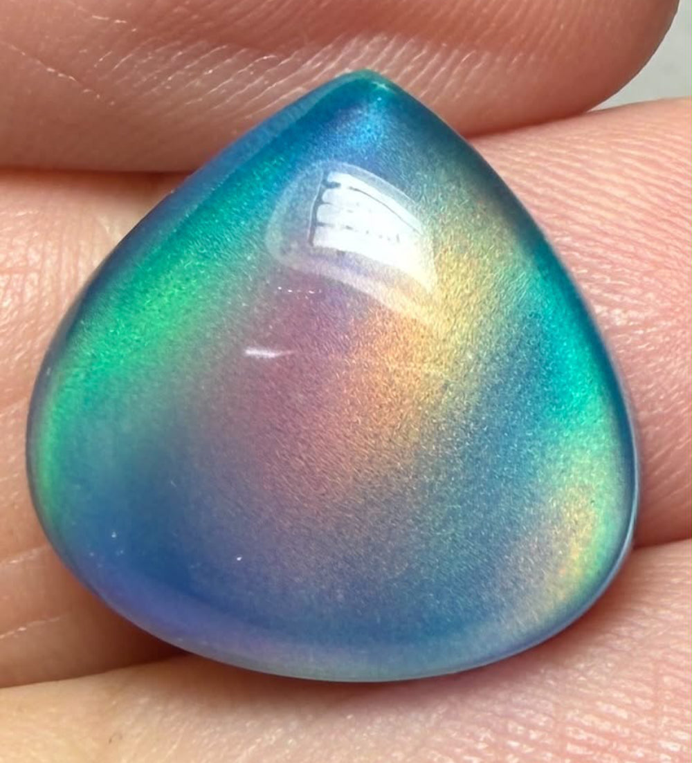 Teardrop 15x15mm Aurora Opal Cabochon 58