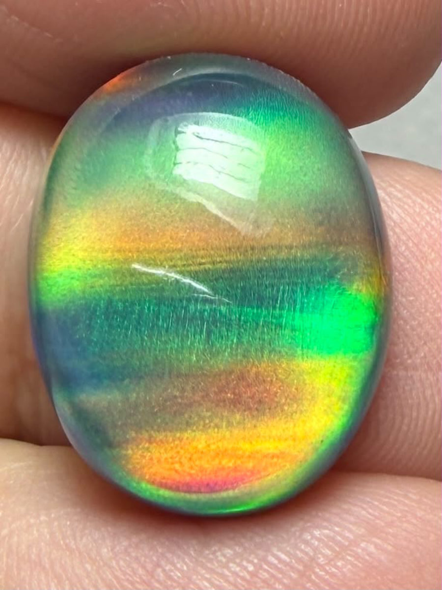 Oval 19x15mm Aurora Opal Cabochon 60