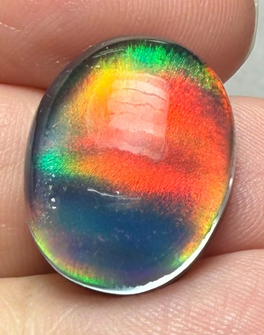 Oval 18x14mm Aurora Opal Cabochon 63