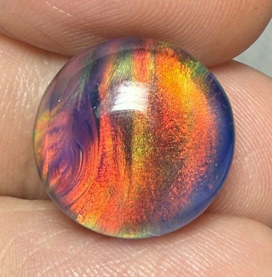 Round 14x14mm Aurora Opal Cabochon 16