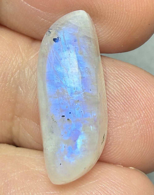 Freeform 23x9mm Rainbow Moonstone Cabochon 08