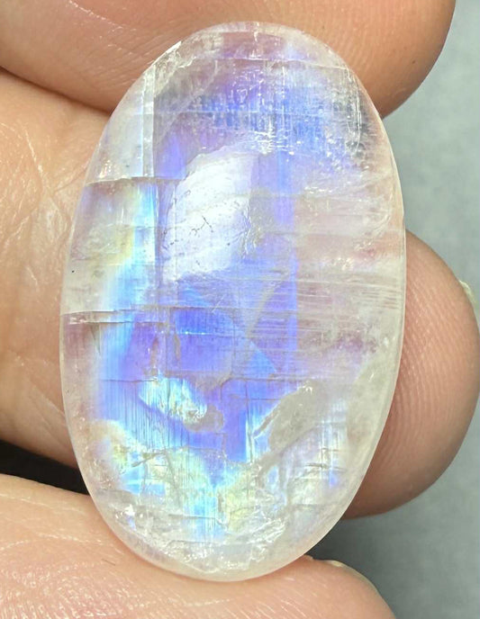 Oval 26x15mm Rainbow Moonstone Cabochon 19