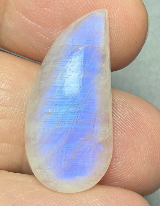 Freeform 27x13mm Rainbow Moonstone Cabochon 30