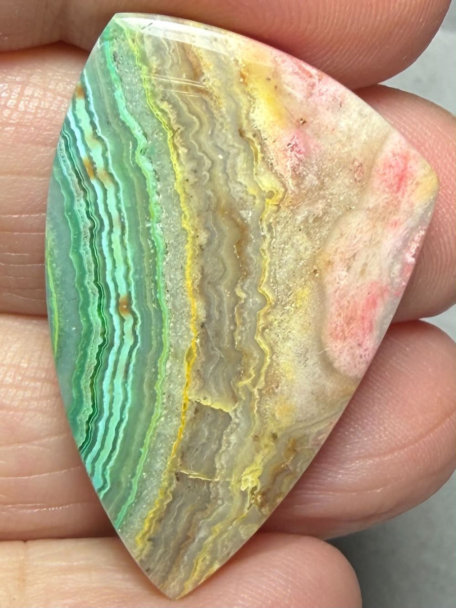 Freeform 36x23mm Colour Enhanced Agate Cabochon 73