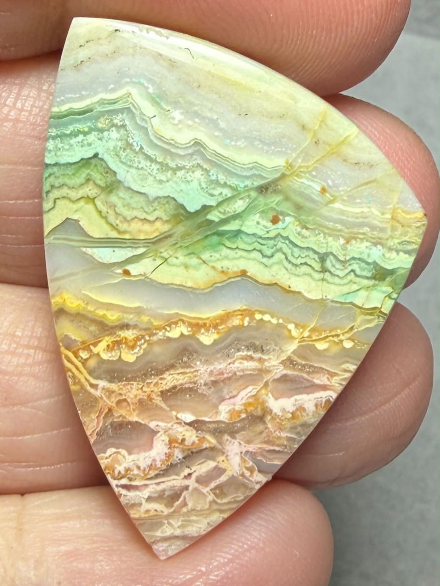 Freeform 37x25mm Colour Enhanced Agate Cabochon 75
