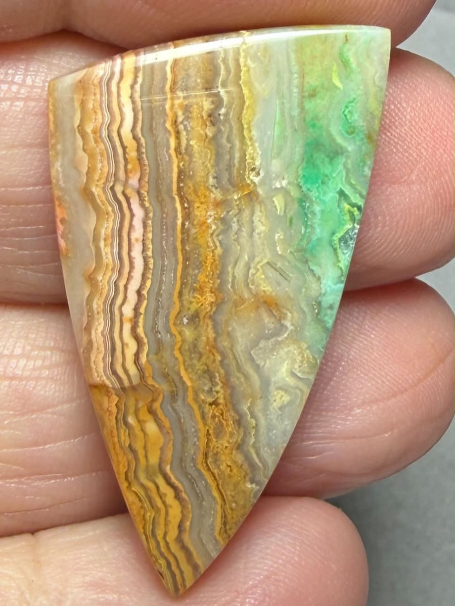 Freeform 38x20mm Colour Enhanced Agate Cabochon 78