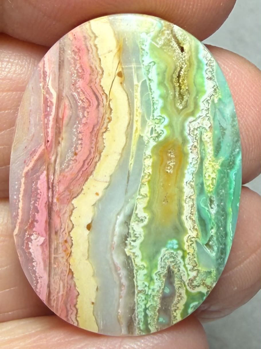 Oval 31x22mm Colour Enhanced Agate Cabochon 79