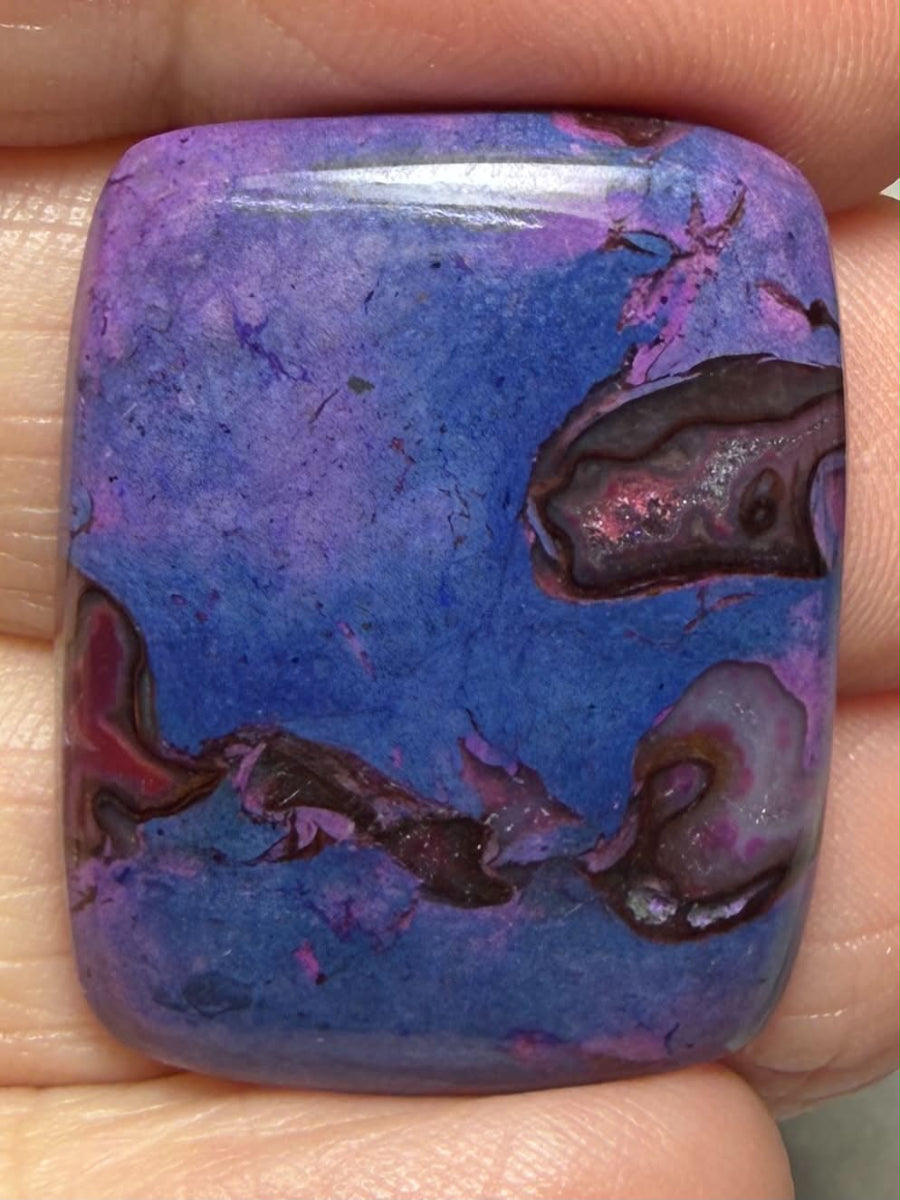 Rectangle 29x23mm Purple Suji Stone Cabochon 39
