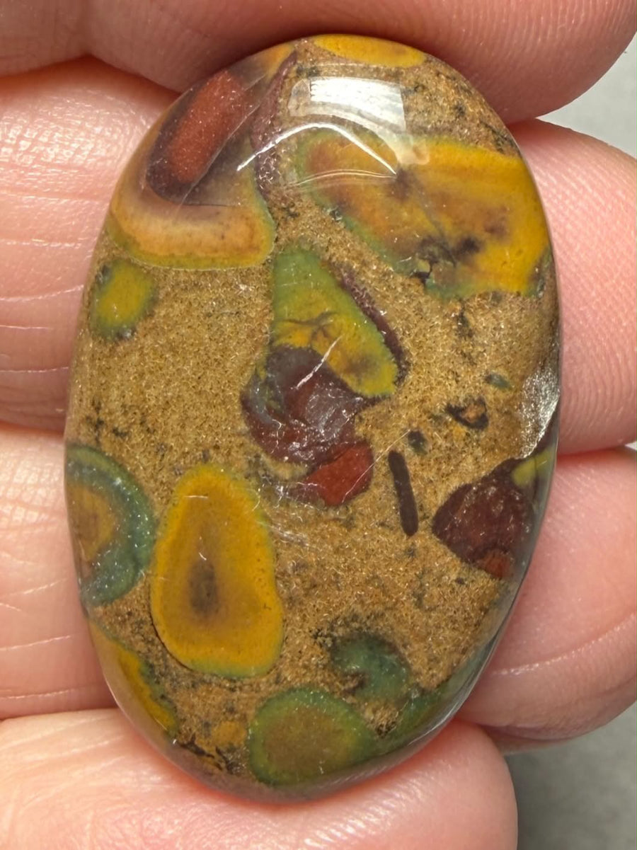 Oval 32x20mm Fruit Jasper Cabochon 36