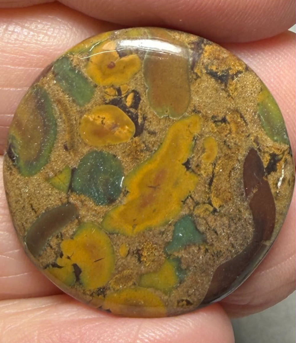 Round 26x26mm Fruit Jasper Cabochon 45
