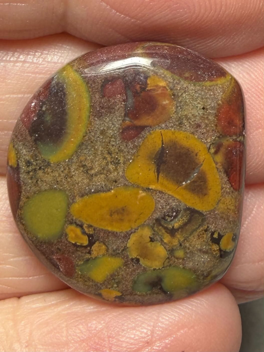 Freeform 26x23mm Fruit Jasper Cabochon 51