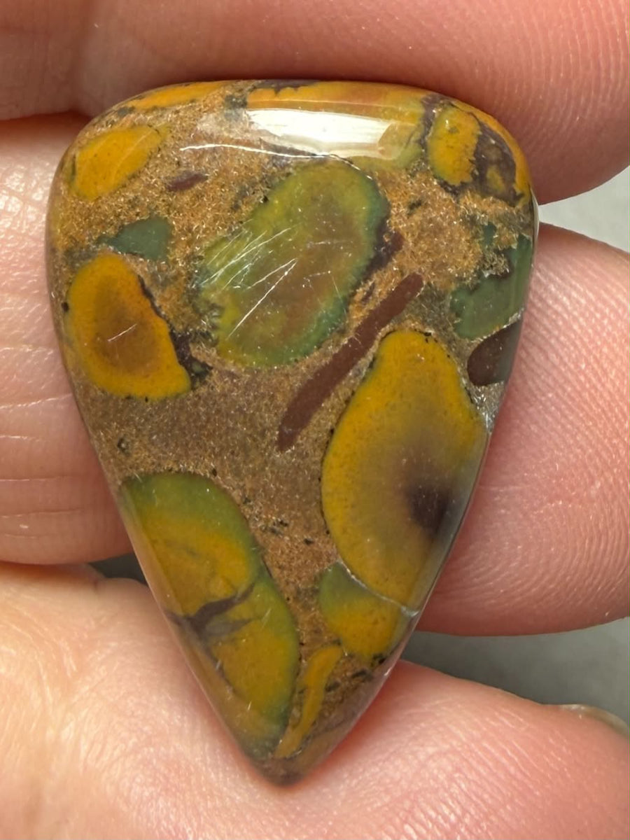 Teardrop 27x18mm Fruit Jasper Cabochon 58