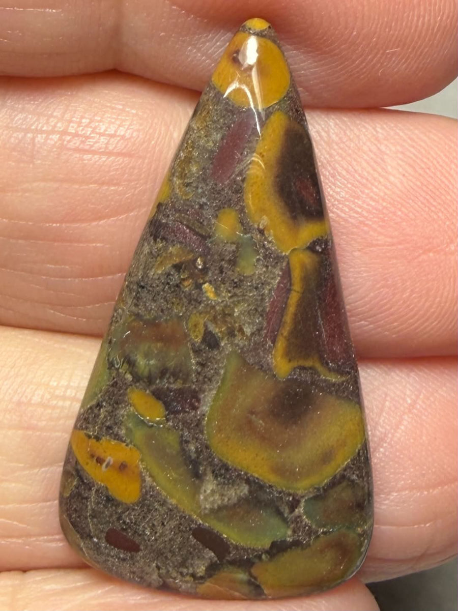 Teardrop 34x19mm Fruit Jasper Cabochon 64