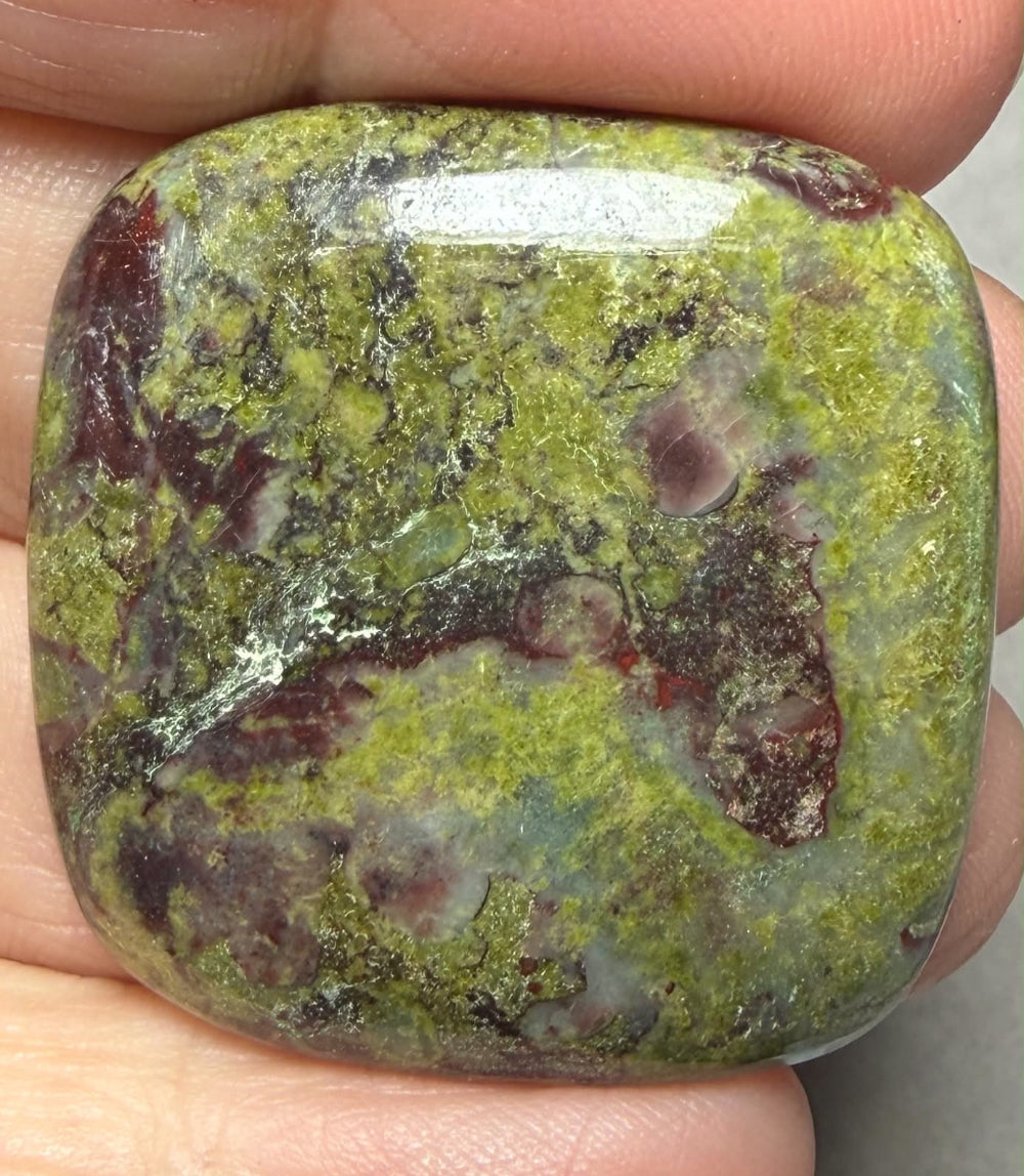 Square 33x33mm Dragon Blood Jasper Cabochon 42