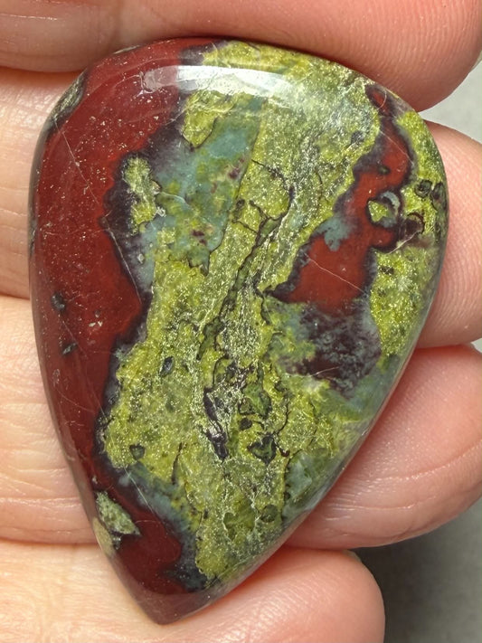 Teardrop 39x27mm Dragon Blood Jasper Cabochon 55