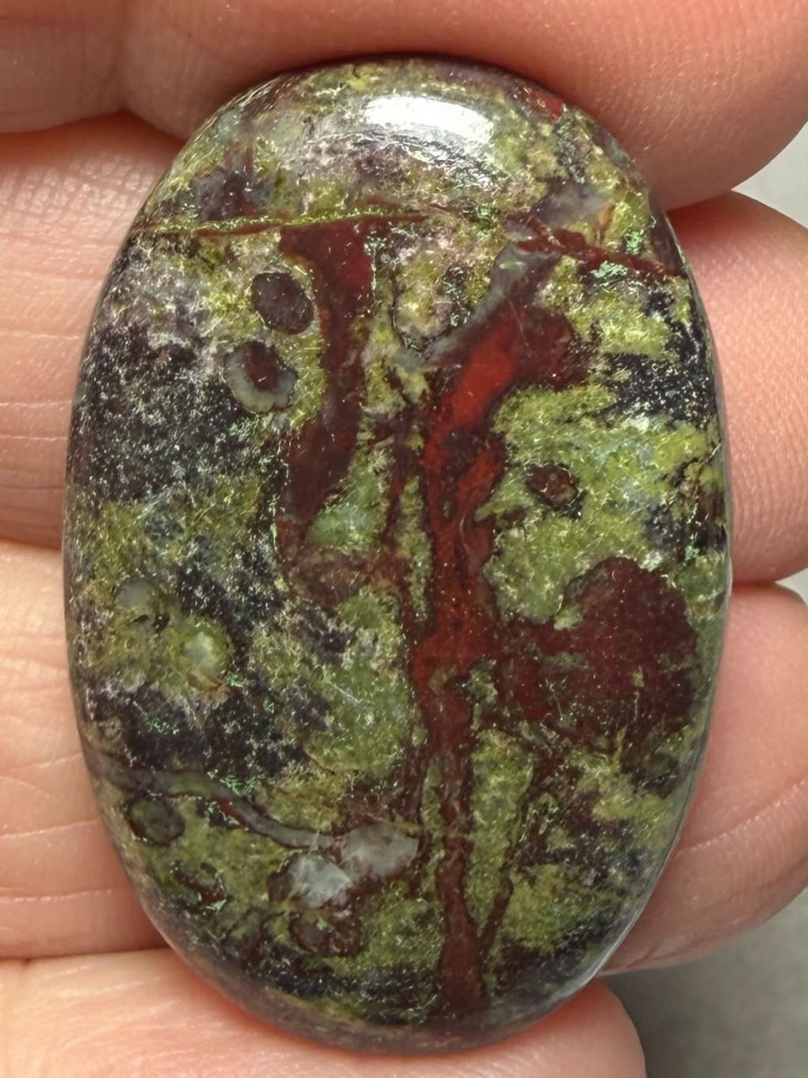 Oval 34x22mm Dragon Blood Jasper Cabochon 62