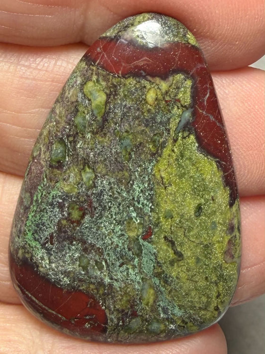 Teardrop 38x27mm Dragon Blood Jasper Cabochon 65