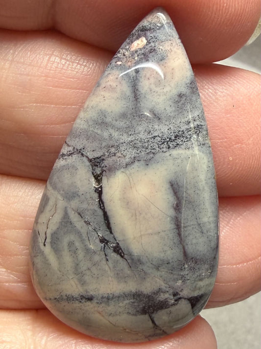 Teardrop 38x22mm Porcelain Jasper Cabochon 28