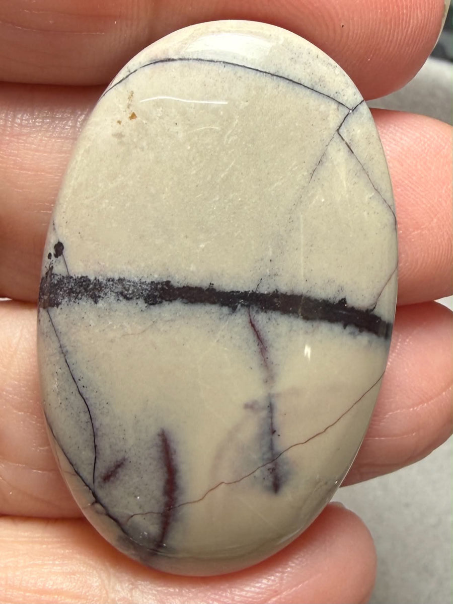 Oval 43x27mm Porcelain Jasper Cabochon 31