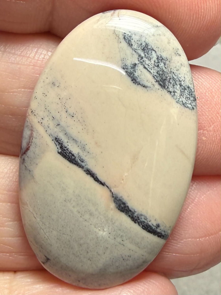 Oval 36x22mm Porcelain Jasper Cabochon 35