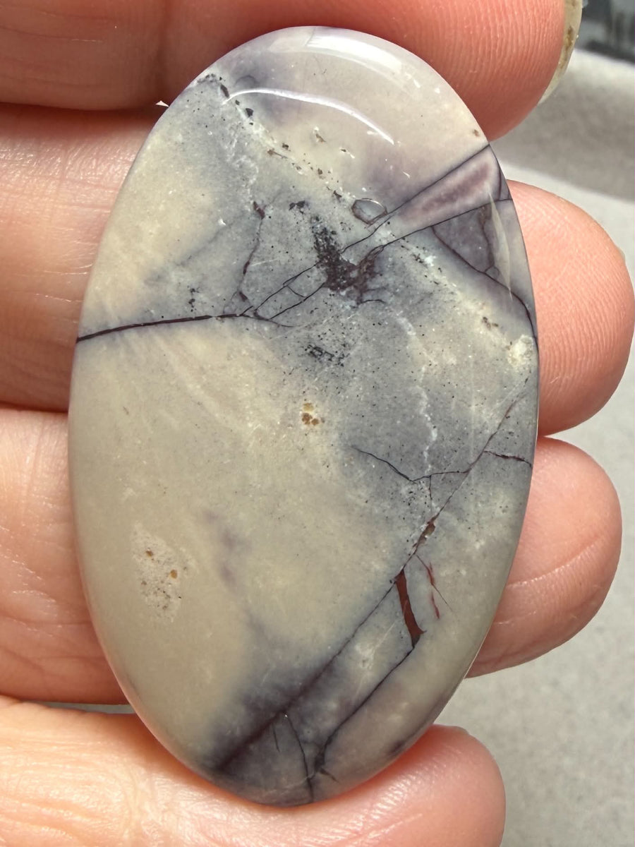 Oval 45x27mm Porcelain Jasper Cabochon 44