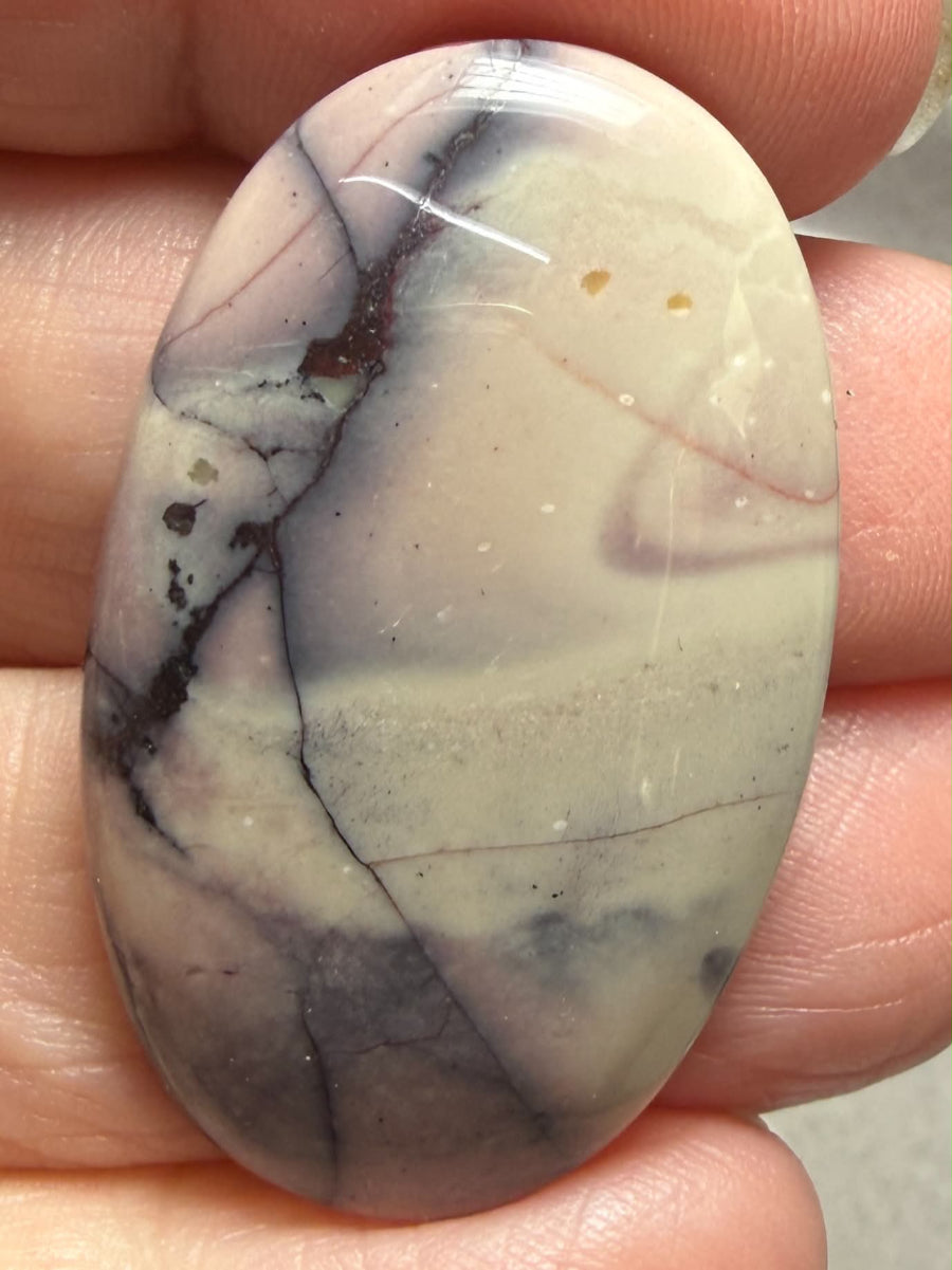 Oval 38x23mm Porcelain Jasper Cabochon 46