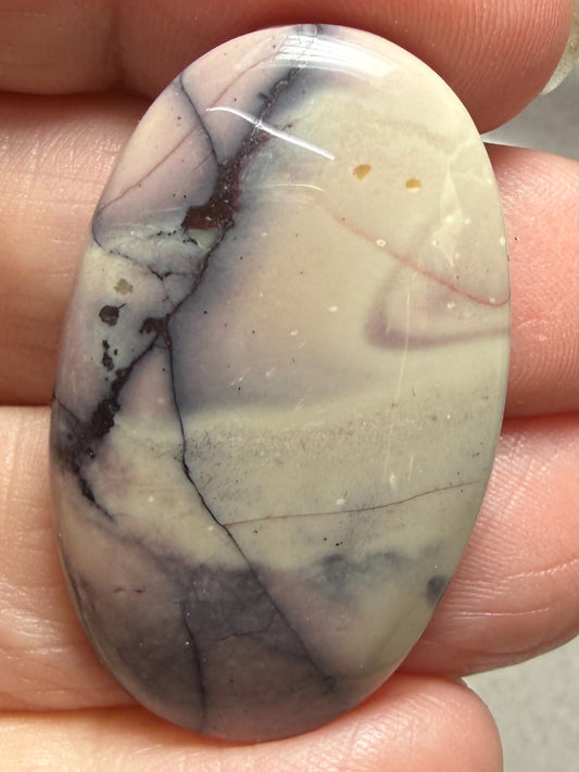 Oval 38x23mm Porcelain Jasper Cabochon 46