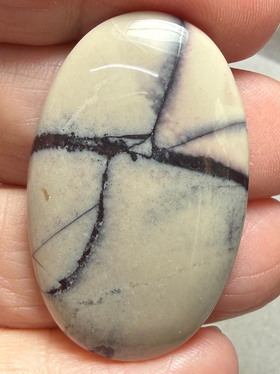 Oval 39x24mm Porcelain Jasper Cabochon 47