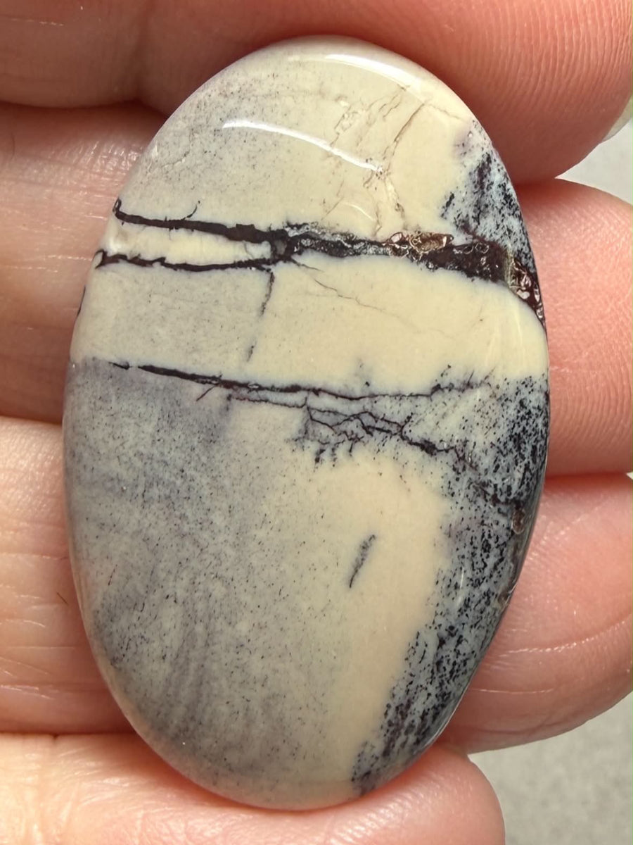 Oval 36x22mm Porcelain Jasper Cabochon 48
